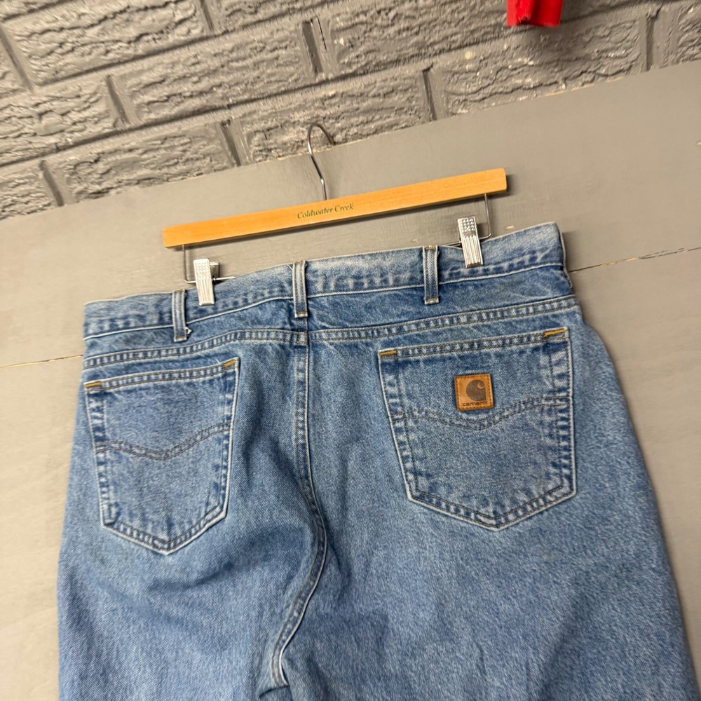 Carhartt B18 STW Traditional Fit Straight Leg Denim Jeans Blue 38x36 Mens